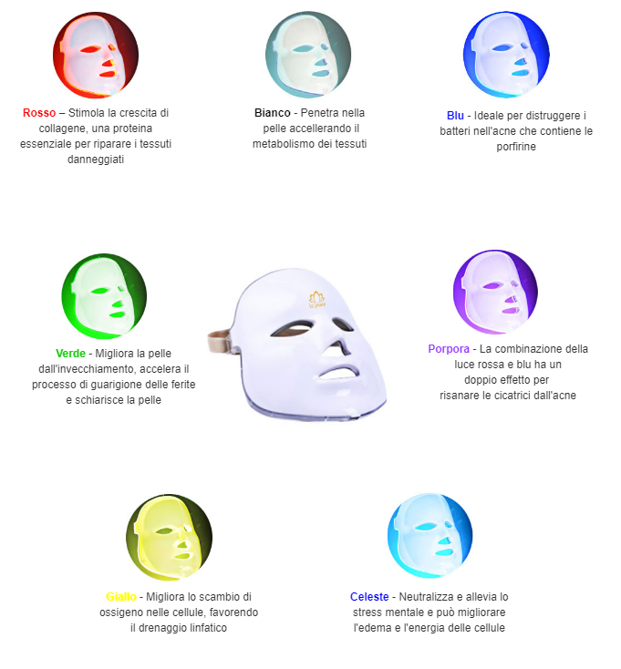 maschera led le jeune