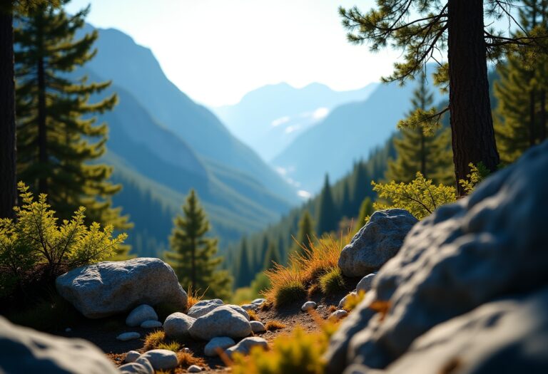 Ritratto di persona che si prende cura della pelle e capelli in montagna