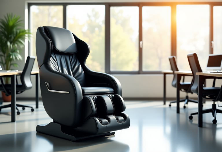 Poltrona massaggiante in un ambiente d'ufficio moderno