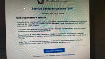 mail con truffa del rimborso a nome del ministero della salute 2