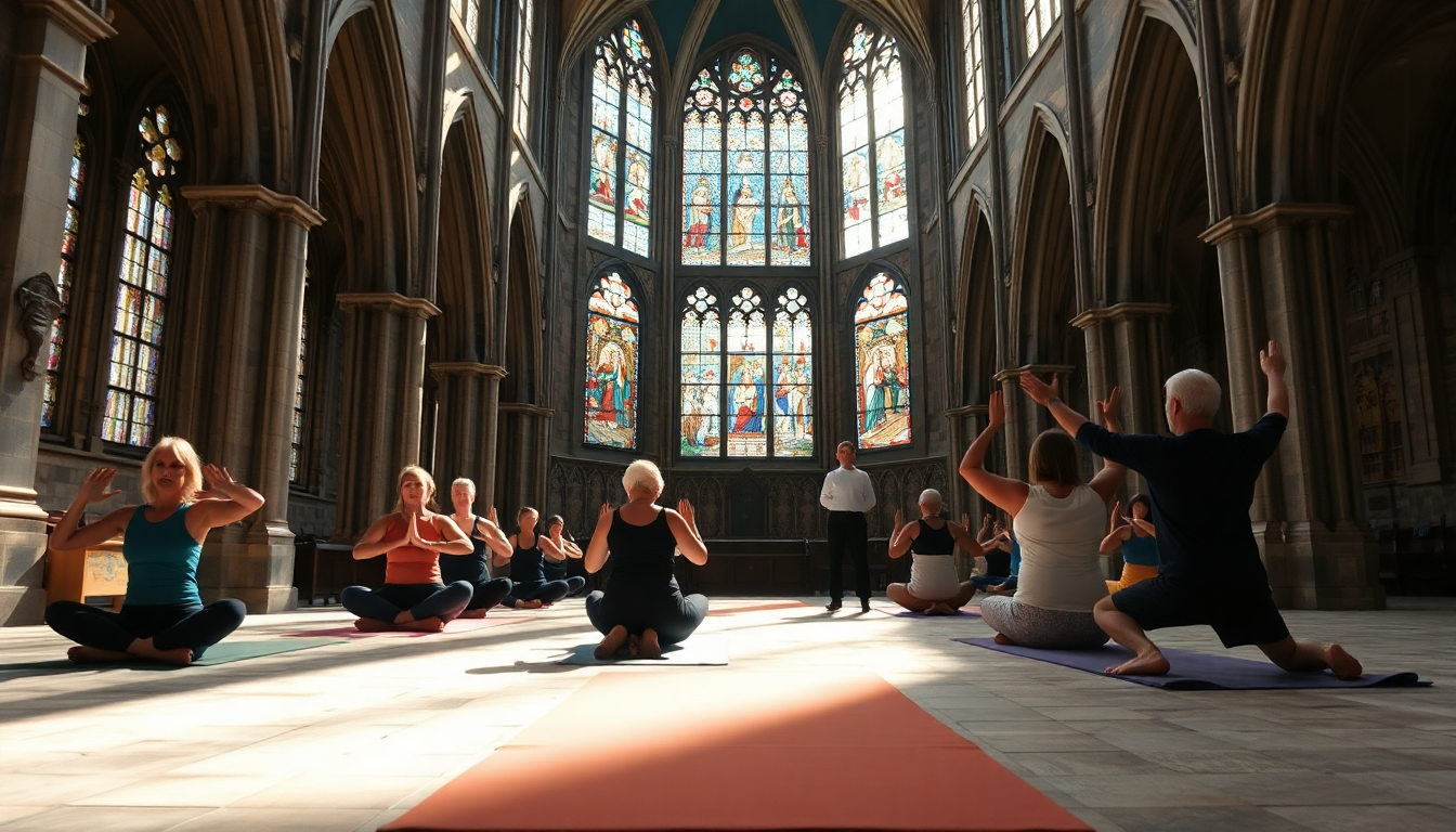 scopri i benefici dello yoga praticato nella splendida cattedrale 1750136816