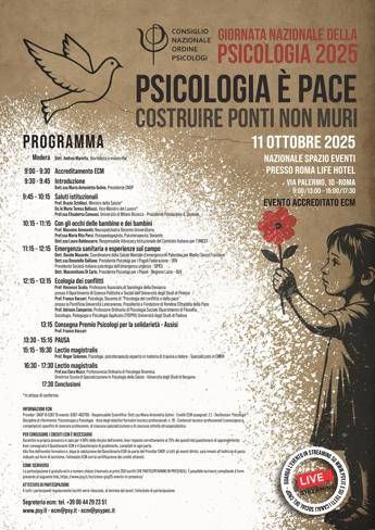 giornata nazionale della psicologia appello cnop facciamoci promotori di pace 2