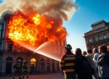incendio colpisce un edificio storico a milano evacuate 200 persone 1767944724