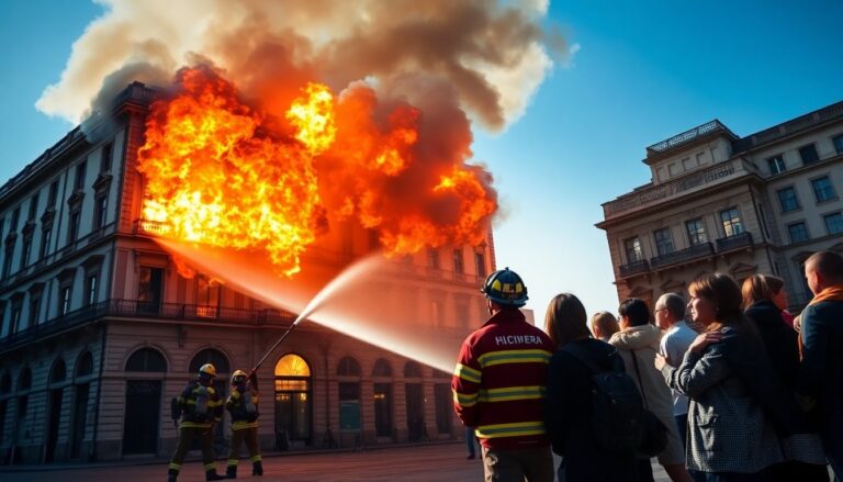 incendio colpisce un edificio storico a milano evacuate 200 persone 1767944724