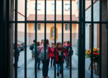 madonna di san luca alla materna grosso 14 bambini il cancellone chiuso e la benedizione dalla strada 1774255374