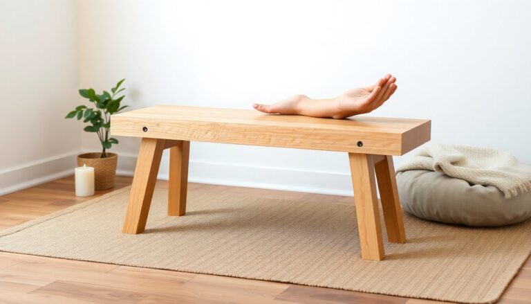 panca da meditazione regolabile in faggio supporto e comfort 1772750003