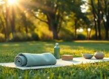 Pratica di yoga nel verde per ricaricare corpo e mente