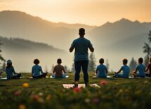 Lezioni di yoga per bambini a Monte Bondone in mezzo alla natura
